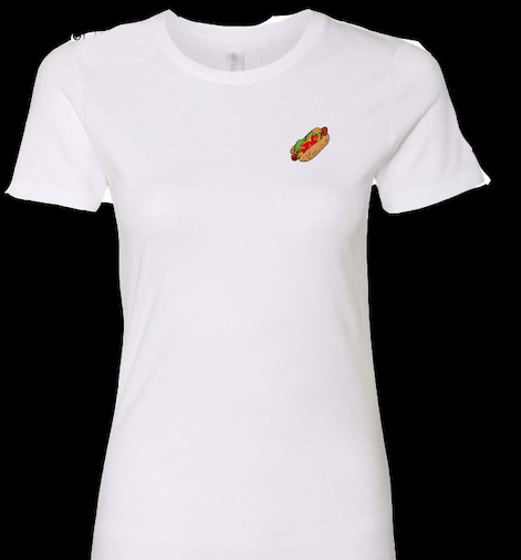 Short Sleeve Woman's Tshirt (Hot Dog) (IN STOCK)